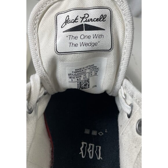 Converse Jack Purcell Canvas Shoes Womens 6.5 Khaki Tan Neutral Casual Lace Up - Picture 9 of 10